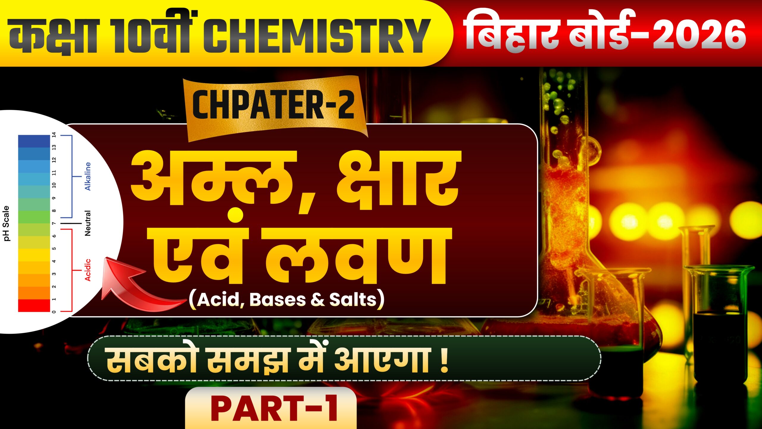 CLASS 10TH CHEMISTRY CHAPTER 2 BIHAR BOARD अम्ल, क्षार एवं लवण